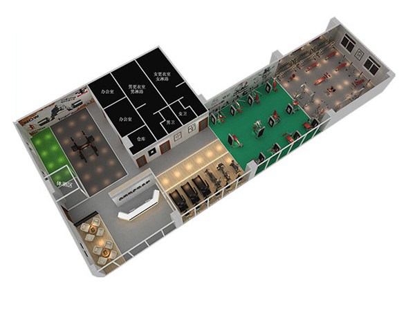 800平方健身房配置方案-广西333体育健身器材有限公司