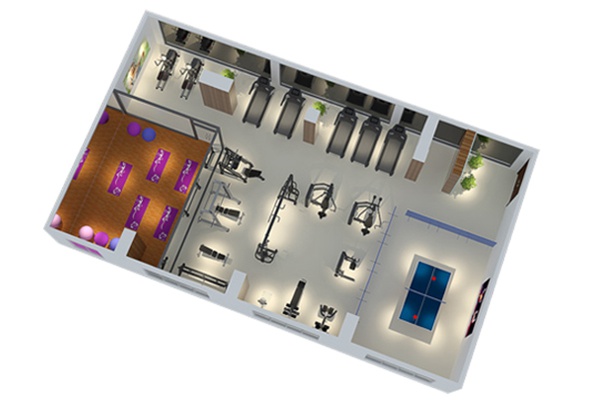 120平方健身房配置方案-广西333体育健身器材有限公司