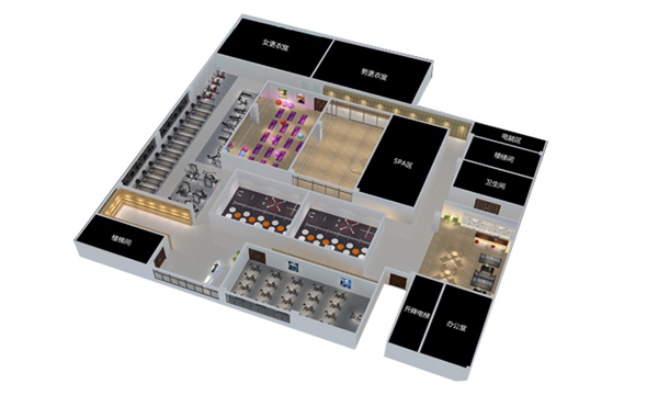 1700平方健身房配置方案-广西333体育健身器材有限公司