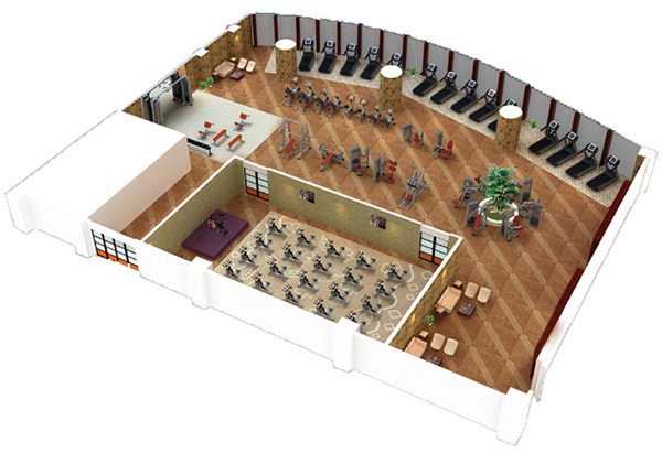 500平方健身房配置方案-广西333体育健身器材有限公司