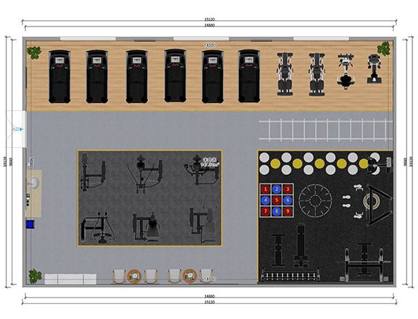 120平方健身房配置方案-广西333体育健身器材有限公司 120平方健身房配置方案-广西333体育健身器材有限公司