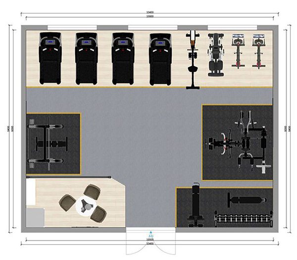 80平方健身房配置方案-广西333体育健身器材有限公司